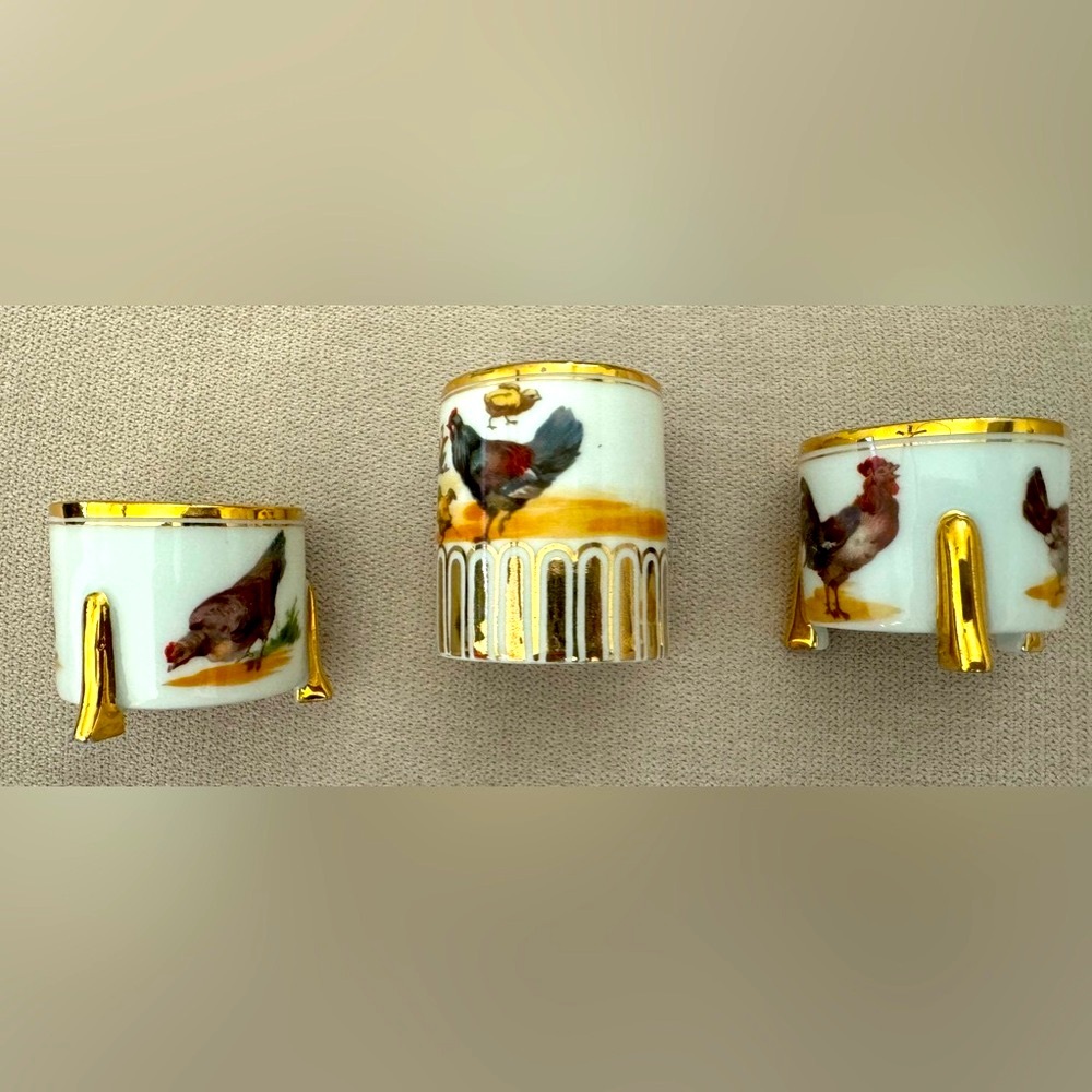 Set of 3 Stamped Thomas Bavarian Egg Cups